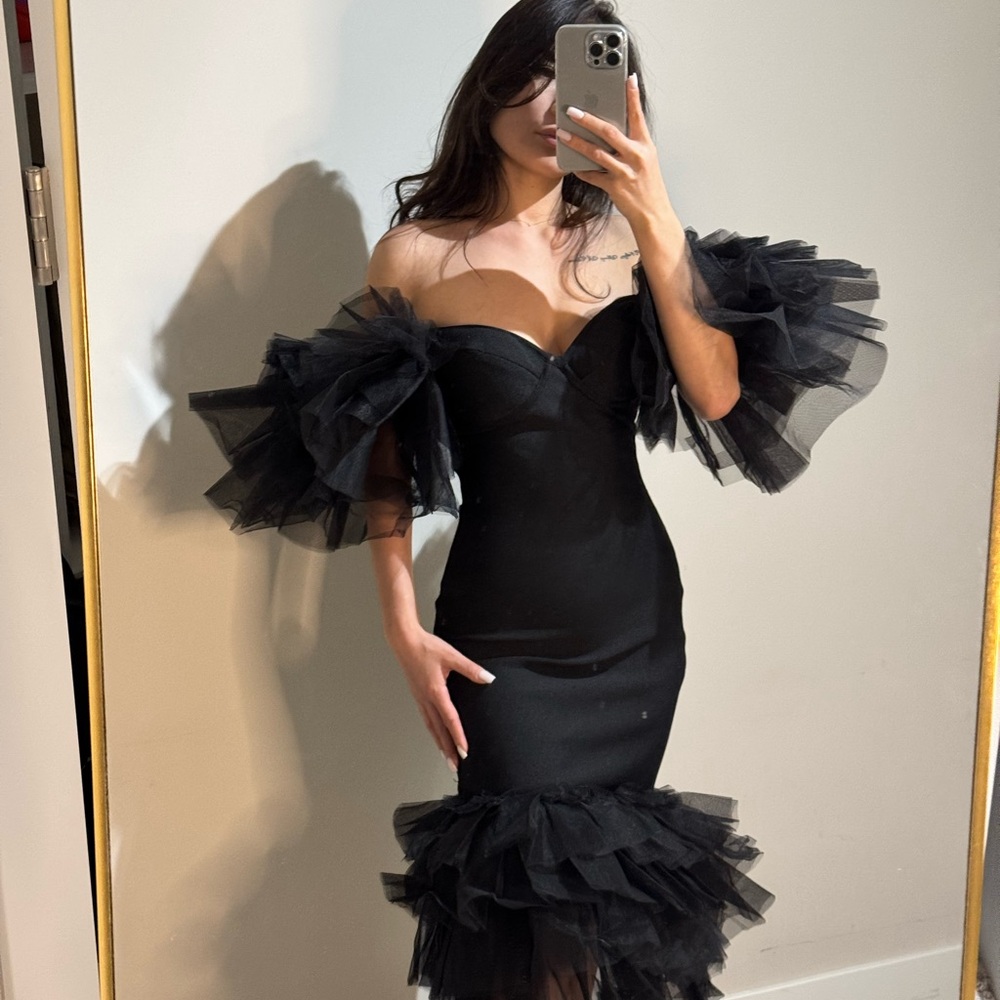 Elegant Black Off-Shoulder Dress
